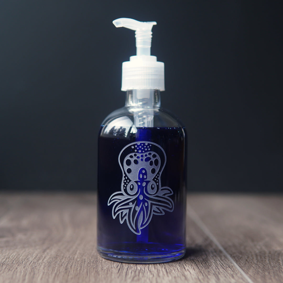 Octopus Soap Dispenser - Recycled Glass Pump Bottle
