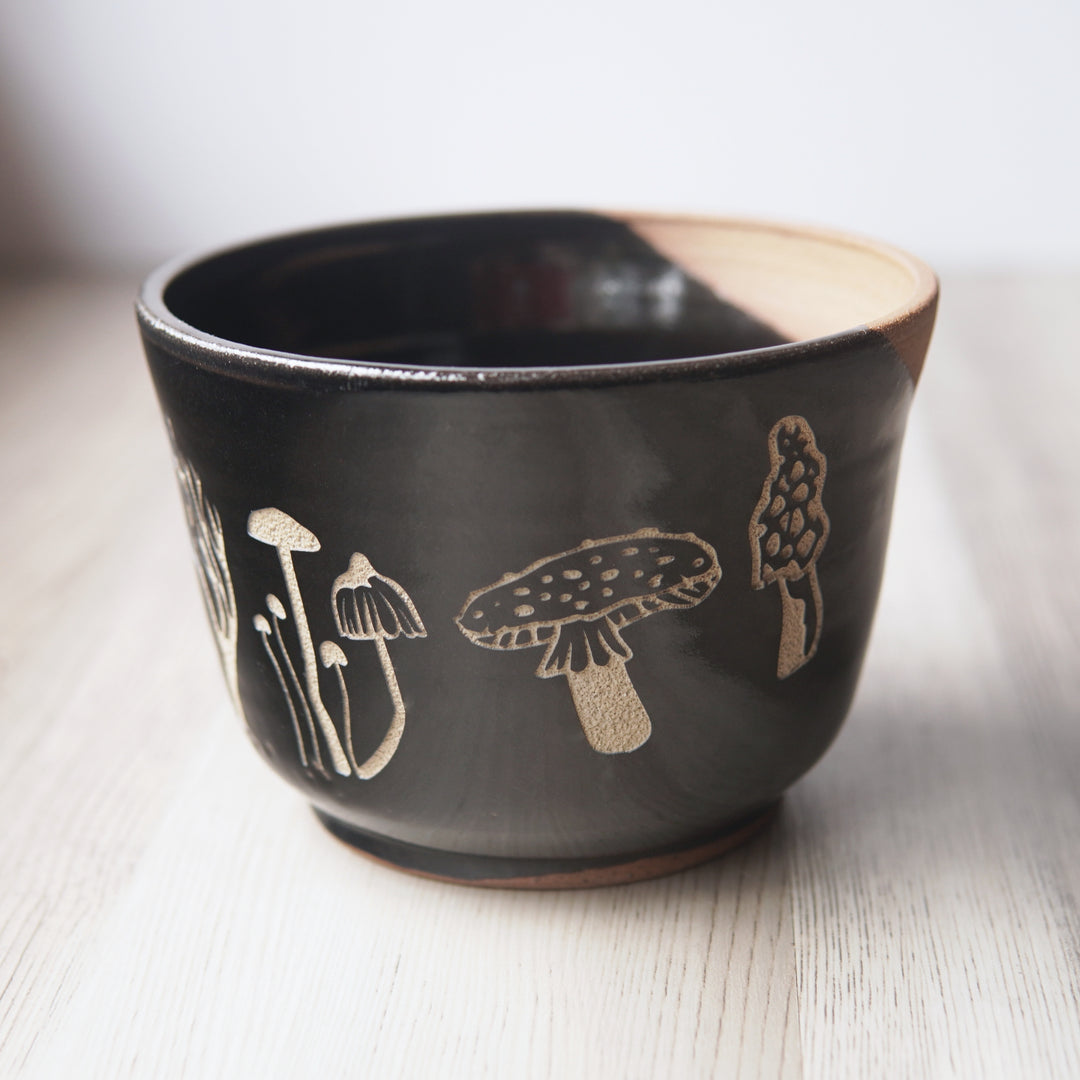 Mushroom Bowl, Farmhouse Style Handmade Pottery