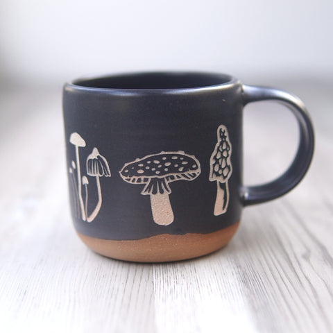 Mushroom Mug, Forest Style Handmade Pottery