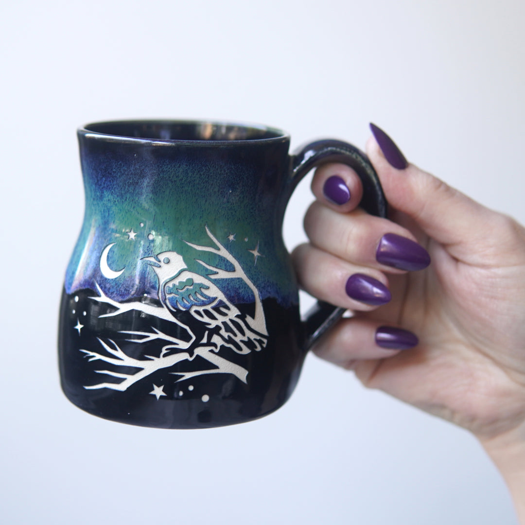 Crow Mug - Hearth Collection Handmade Pottery