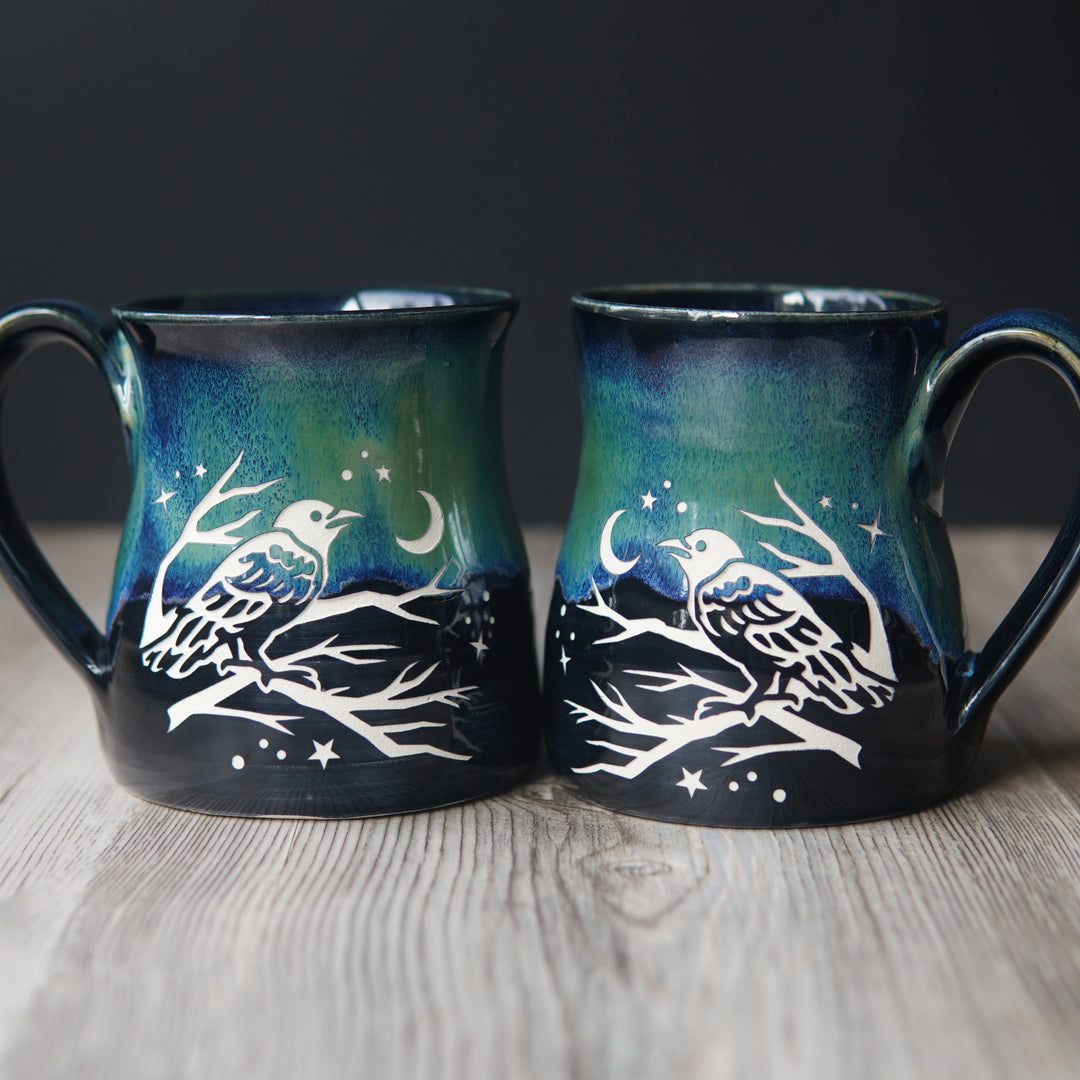 Crow Mug - Hearth Collection Handmade Pottery