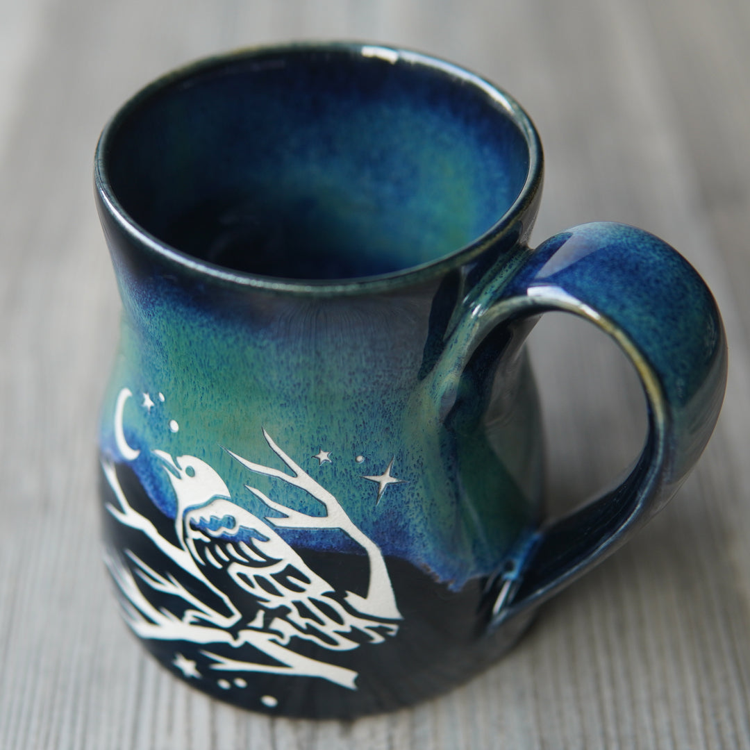 Crow Mug - Hearth Collection Handmade Pottery