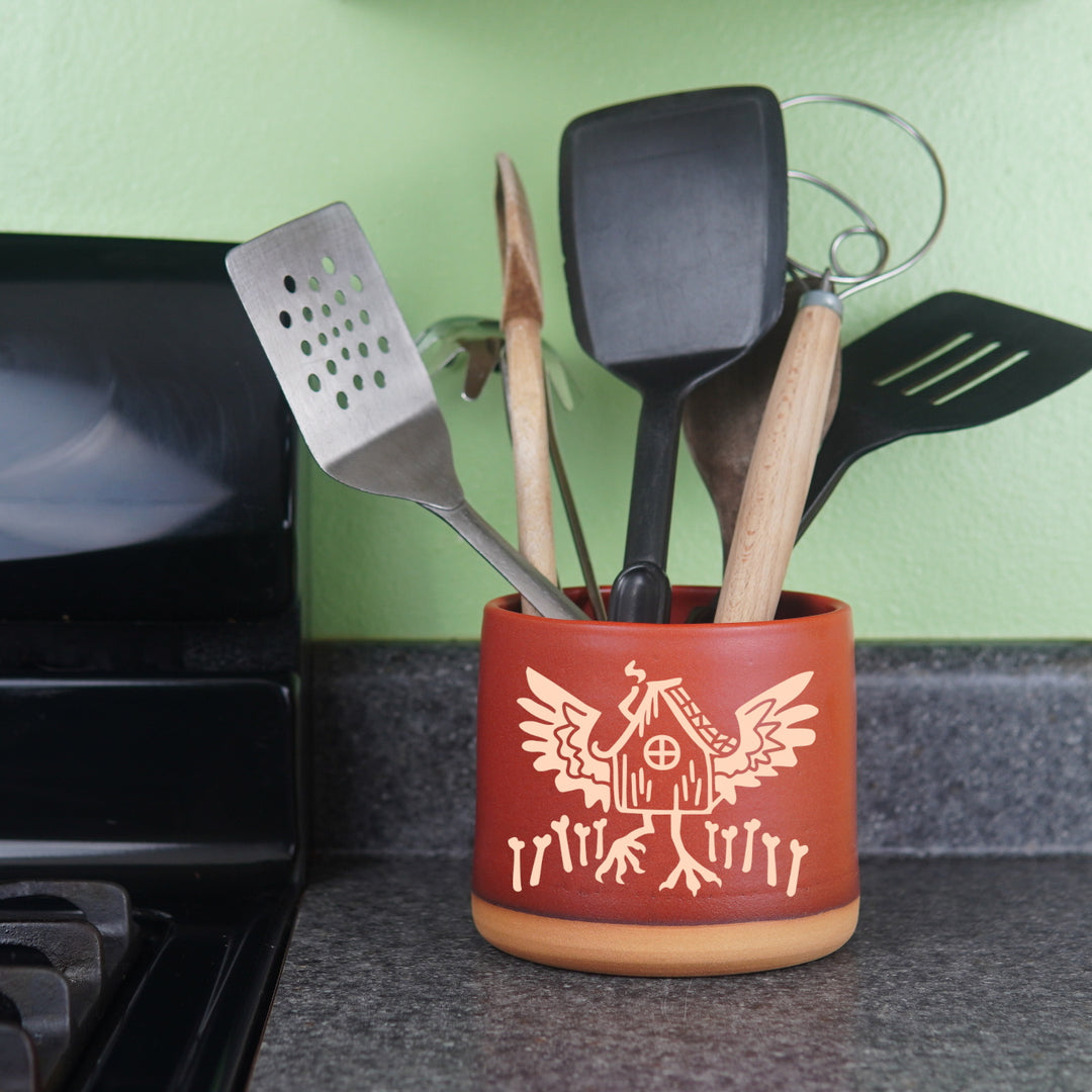 Kitchen Utensil Holder - Farmhouse Style