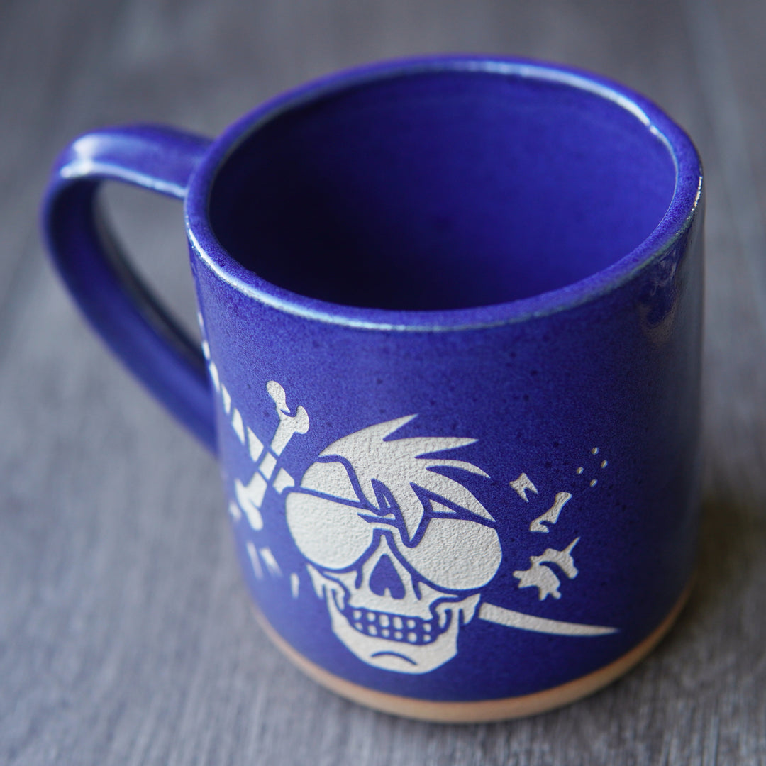 Necromancer Mug - Bone Witch / Knight - Farmhouse Style Handmade Pottery