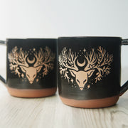 Deer Tree Mug, Farmhouse Style Handmade Pottery