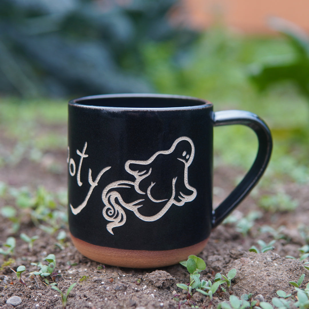 Ghost Booty Mug - Farmhouse Style handmade pottery