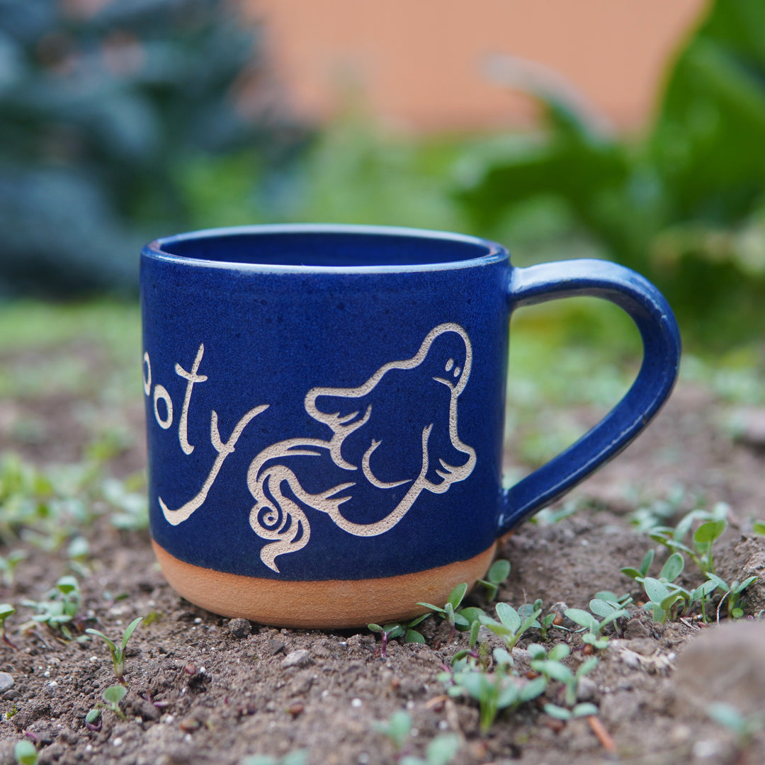 Ghost Booty Mug - Farmhouse Style handmade pottery