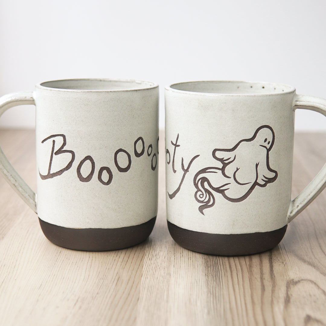 Ghost Booty Mug - Farmhouse Style handmade pottery