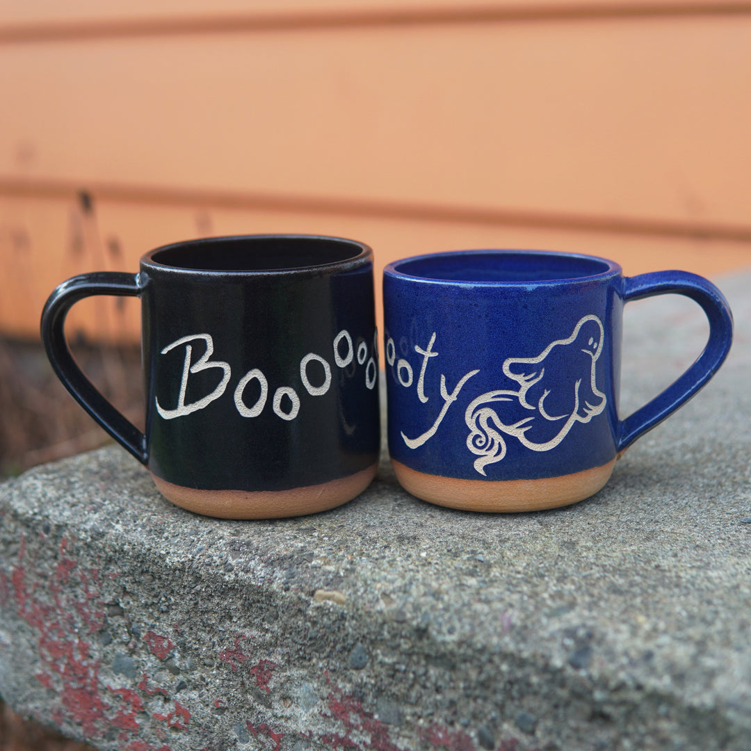 Ghost Booty Mug - Farmhouse Style handmade pottery