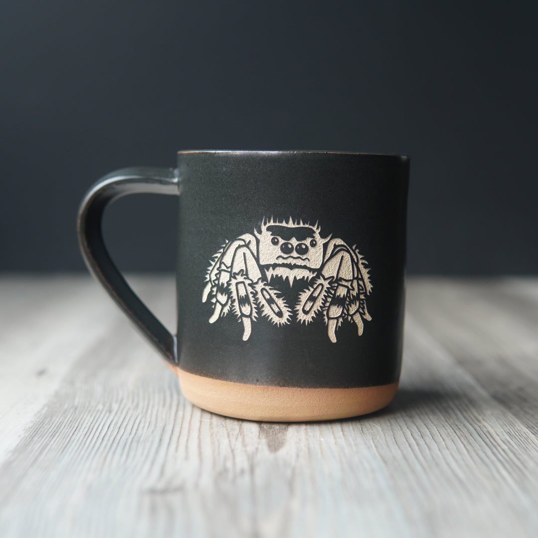 Spider Mug, Farmhouse Style Handmade Pottery