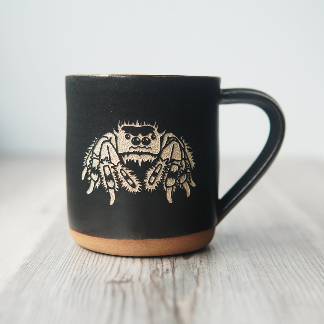 Spider Mug, Farmhouse Style Handmade Pottery