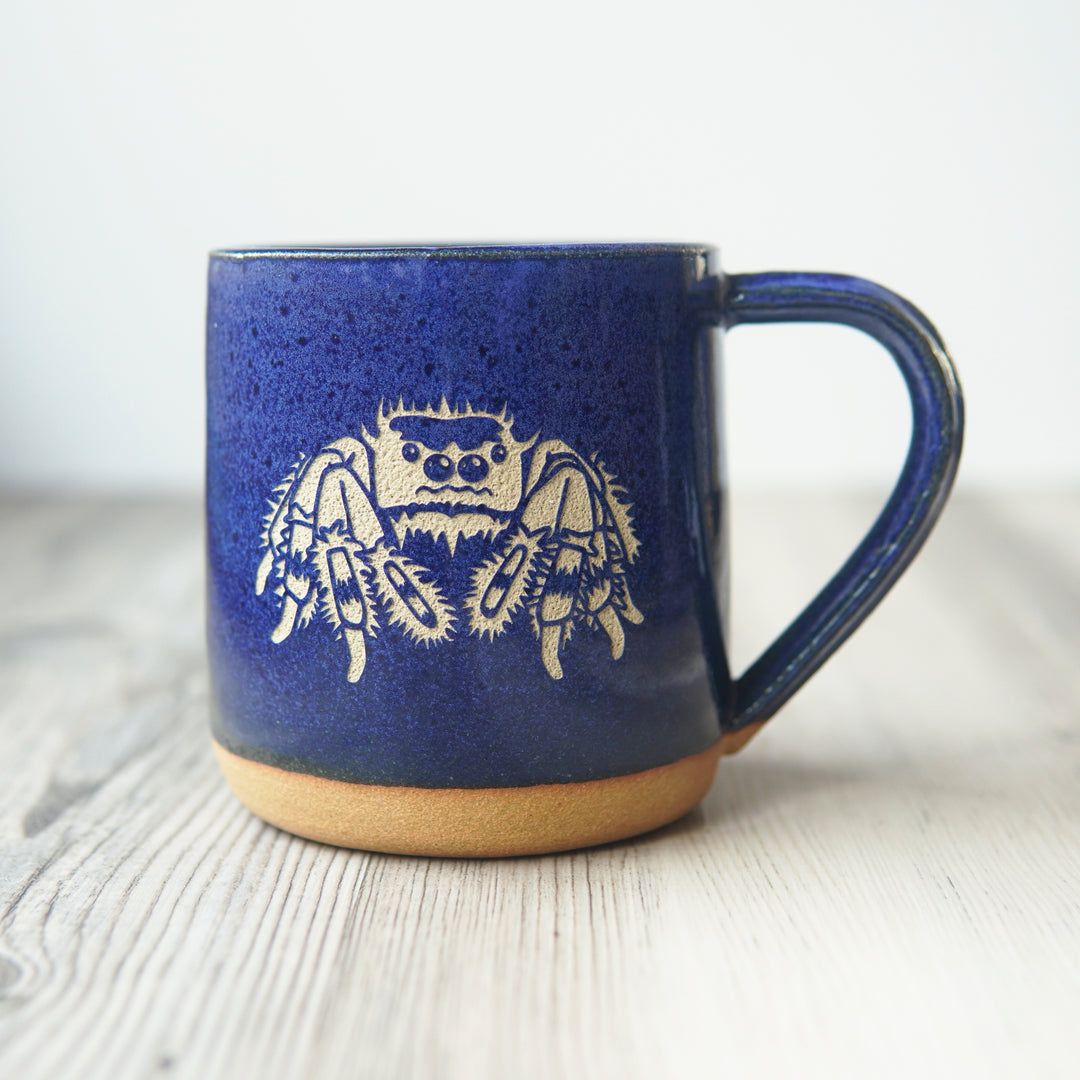 Spider Mug, Farmhouse Style Handmade Pottery