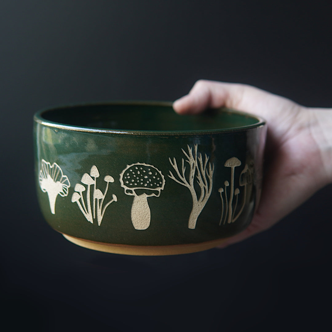 Mushroom Bowl, Farmhouse Style Handmade Pottery