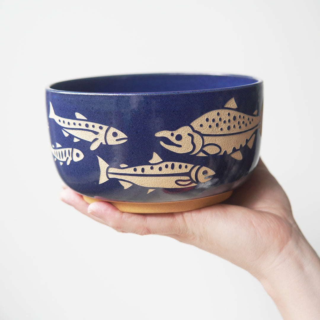 Salmon Bowl, Farmhouse Collection Handmade Pottery