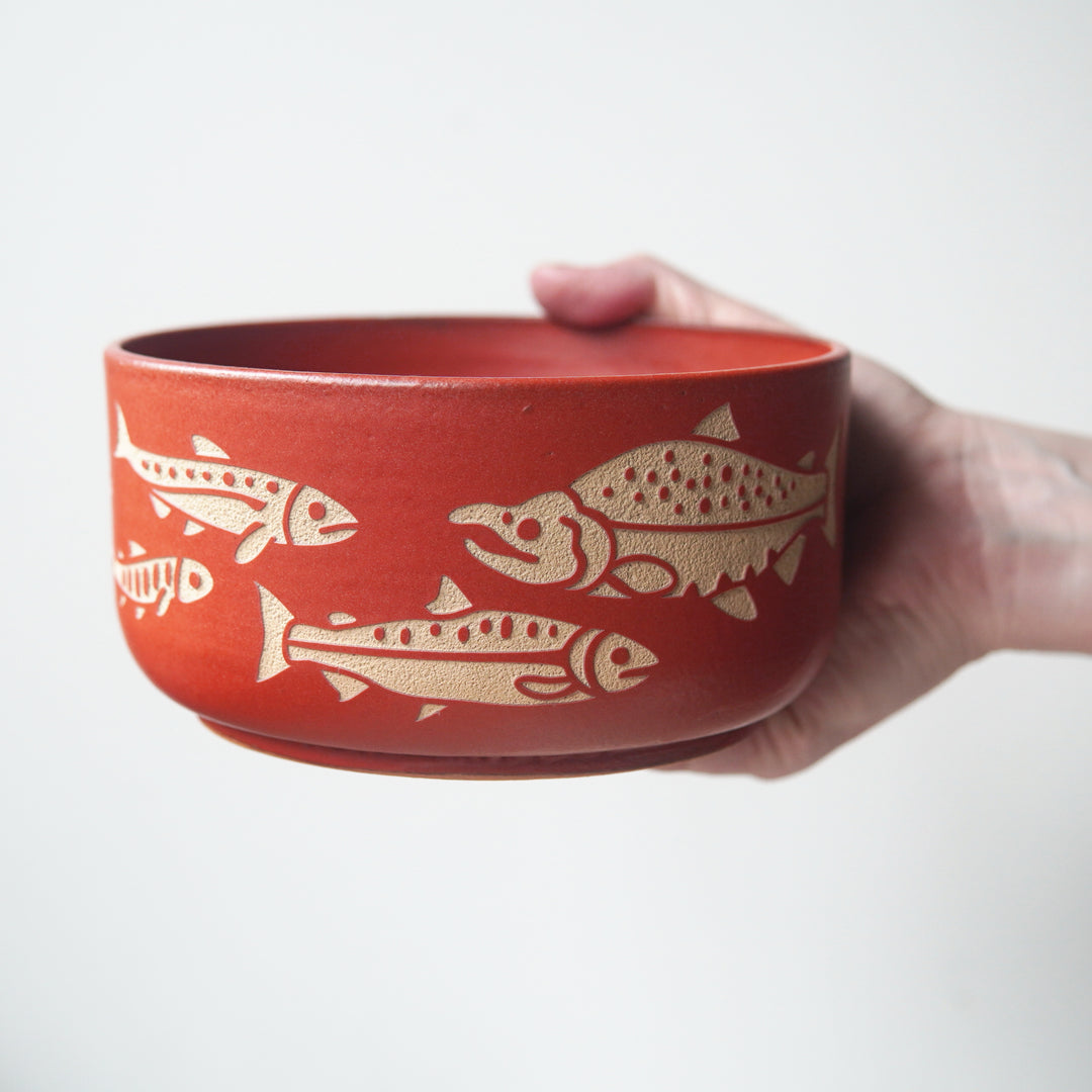 Salmon Bowl, Farmhouse Collection Handmade Pottery