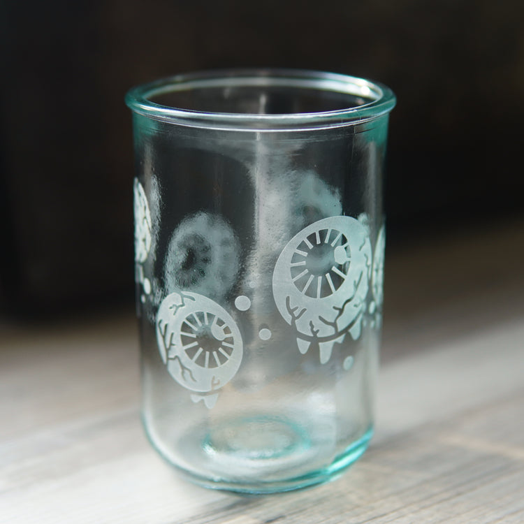 eyeballs tall glass cup