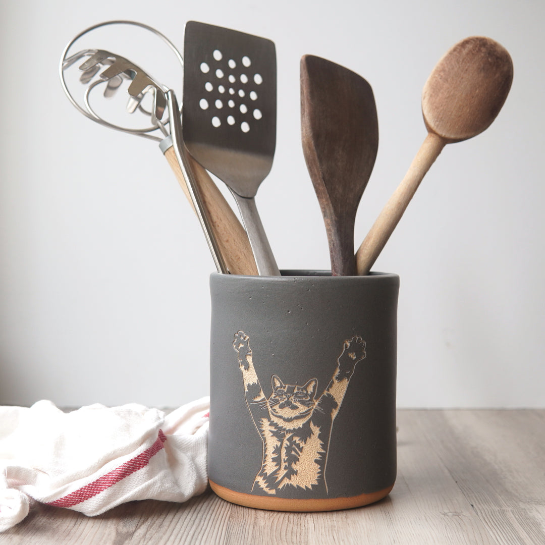 Kitchen Utensil Holder - Farmhouse Style