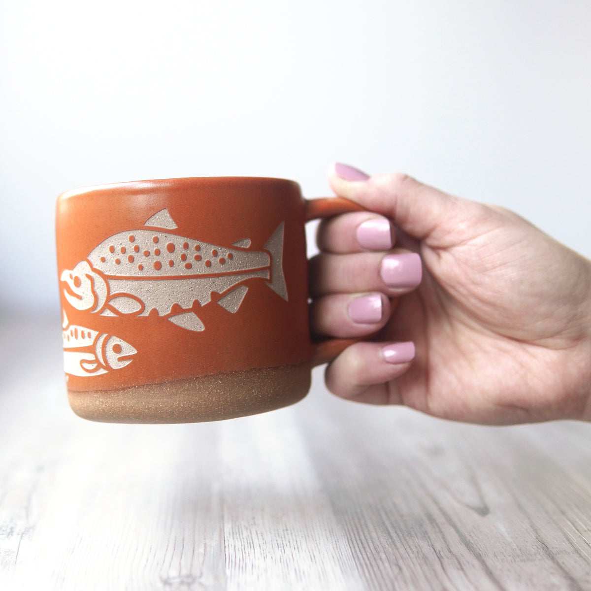Rise & Grind Ceramic Mug – Salmon Sisters