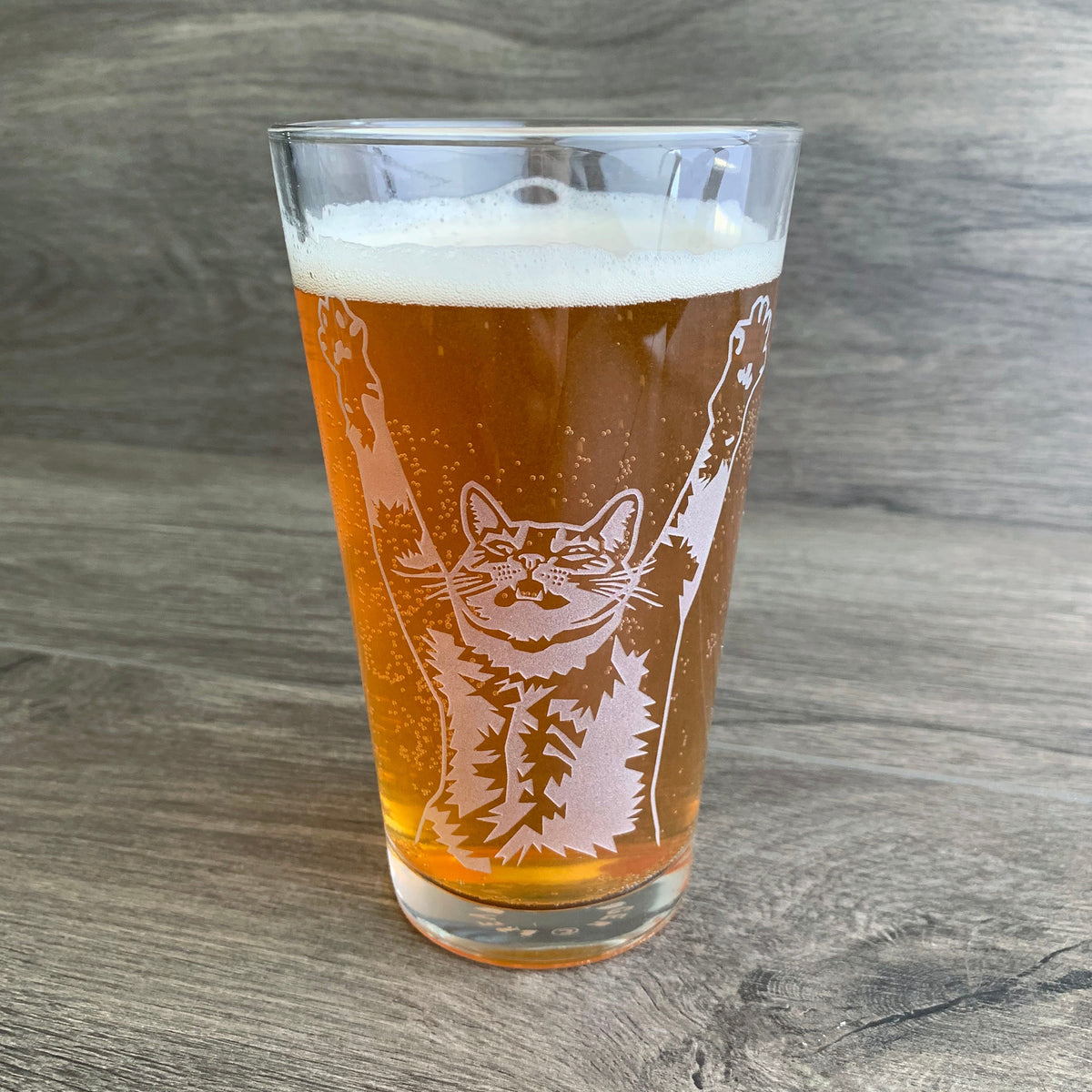 Astronaut Cat Beer Pint Glass - dishwasher-safe etched glassware – Bread  and Badger