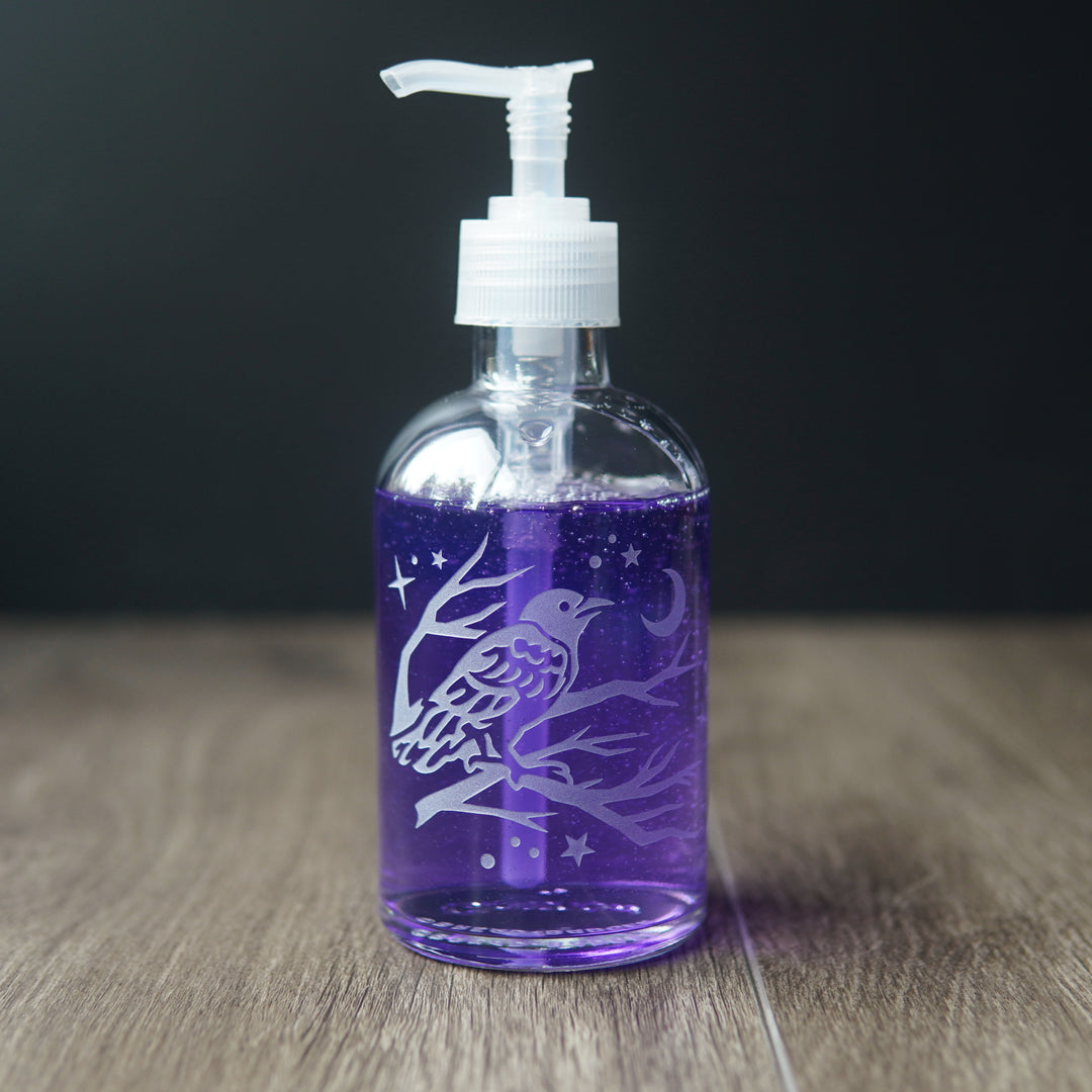 Crow Soap Dispenser - Recycled Glass Pump Bottle