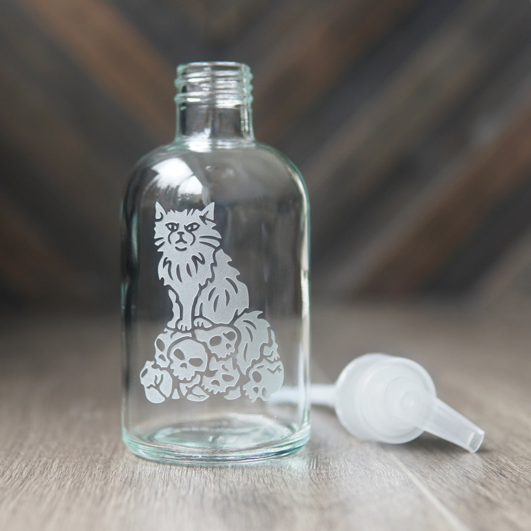 Dungeon Cat Soap Dispenser - Recycled Glass Pump Bottle