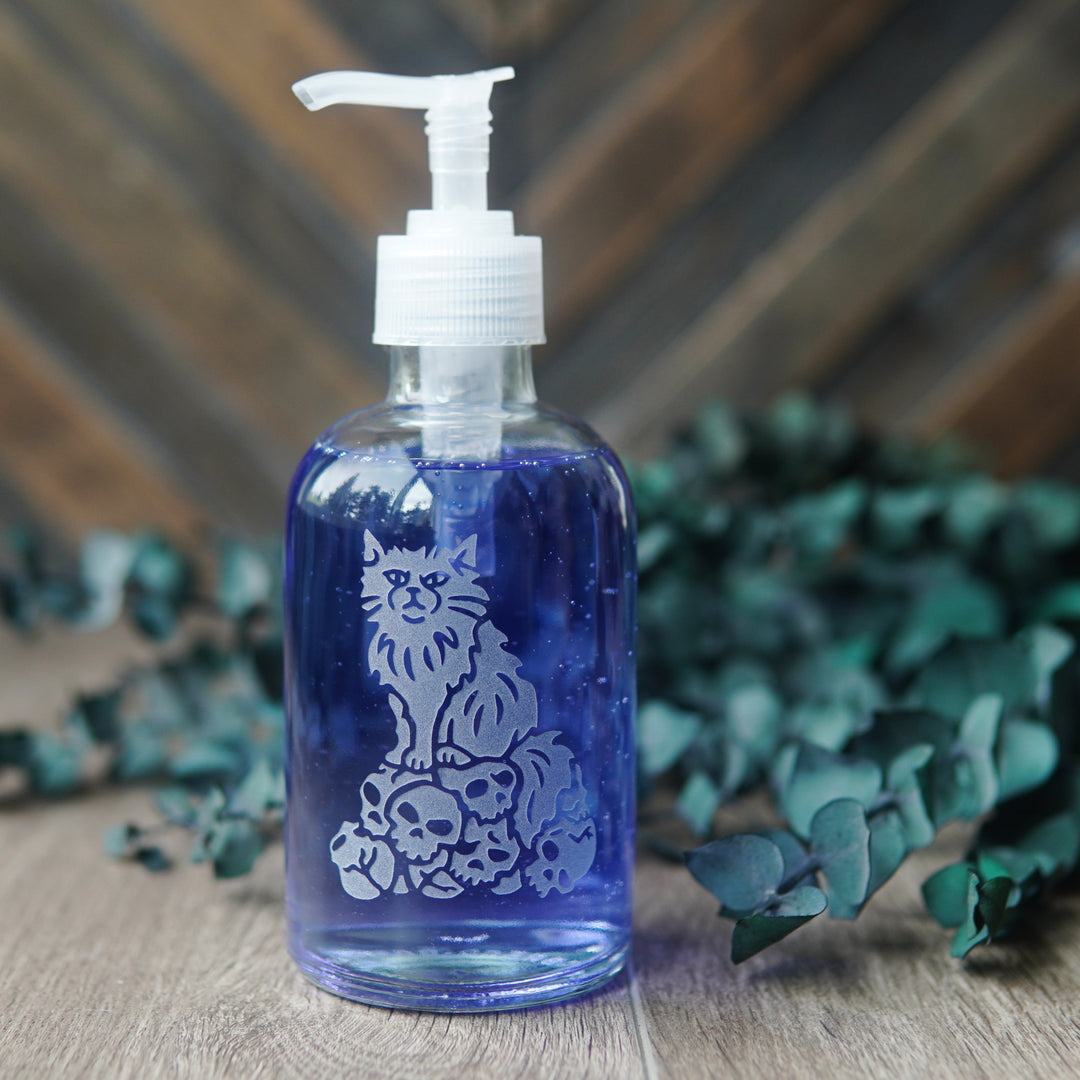 Dungeon Cat Soap Dispenser - Recycled Glass Pump Bottle