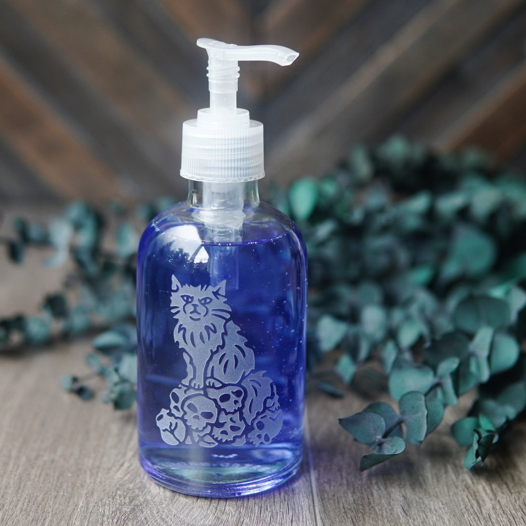 Dungeon Cat Soap Dispenser - Recycled Glass Pump Bottle