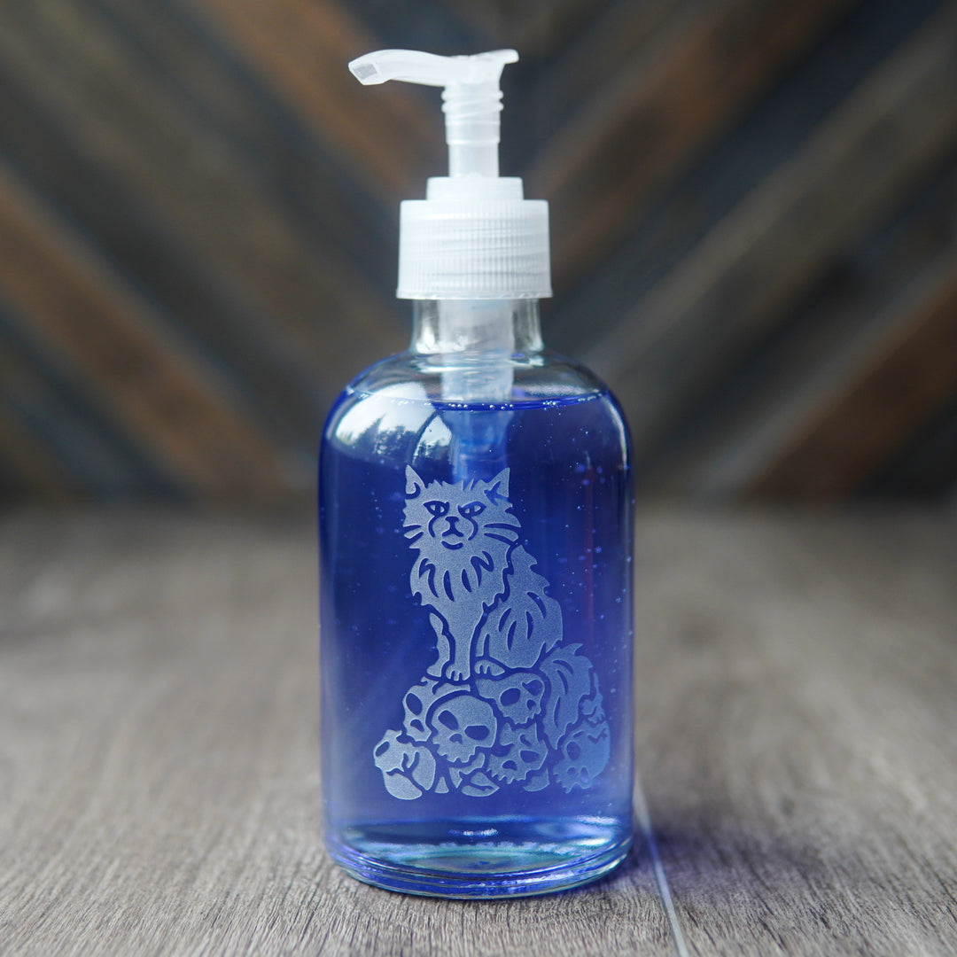 Dungeon Cat Soap Dispenser - Recycled Glass Pump Bottle