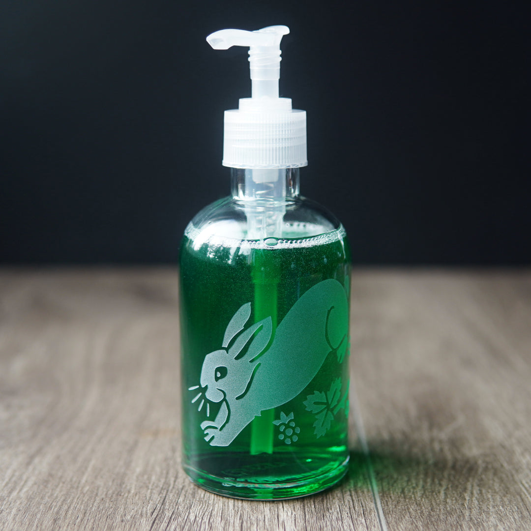 Rabbit Soap Dispenser - Recycled Glass Pump Bottle