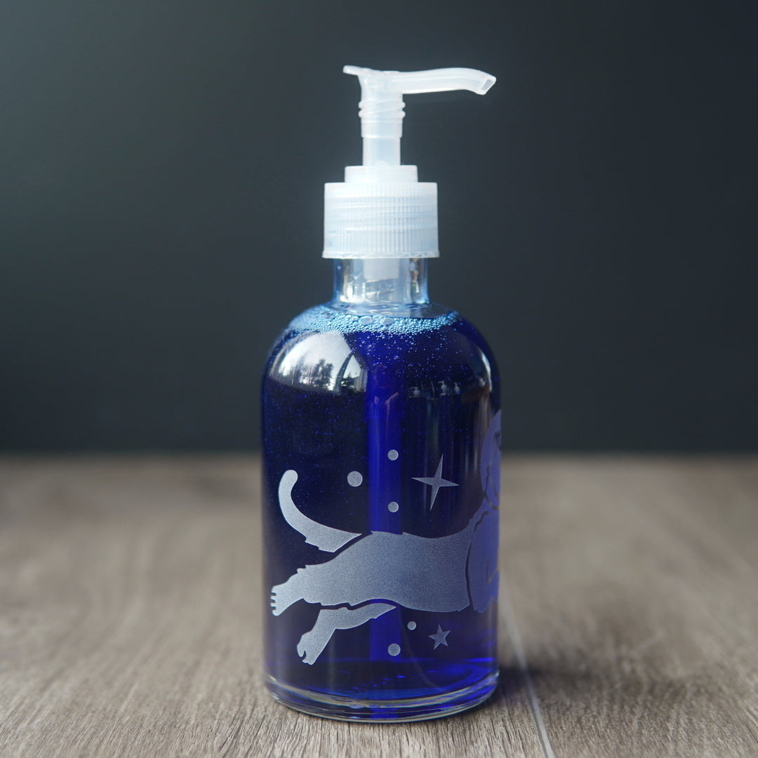 Space Cat Soap Dispenser - Recycled Glass Pump Bottle