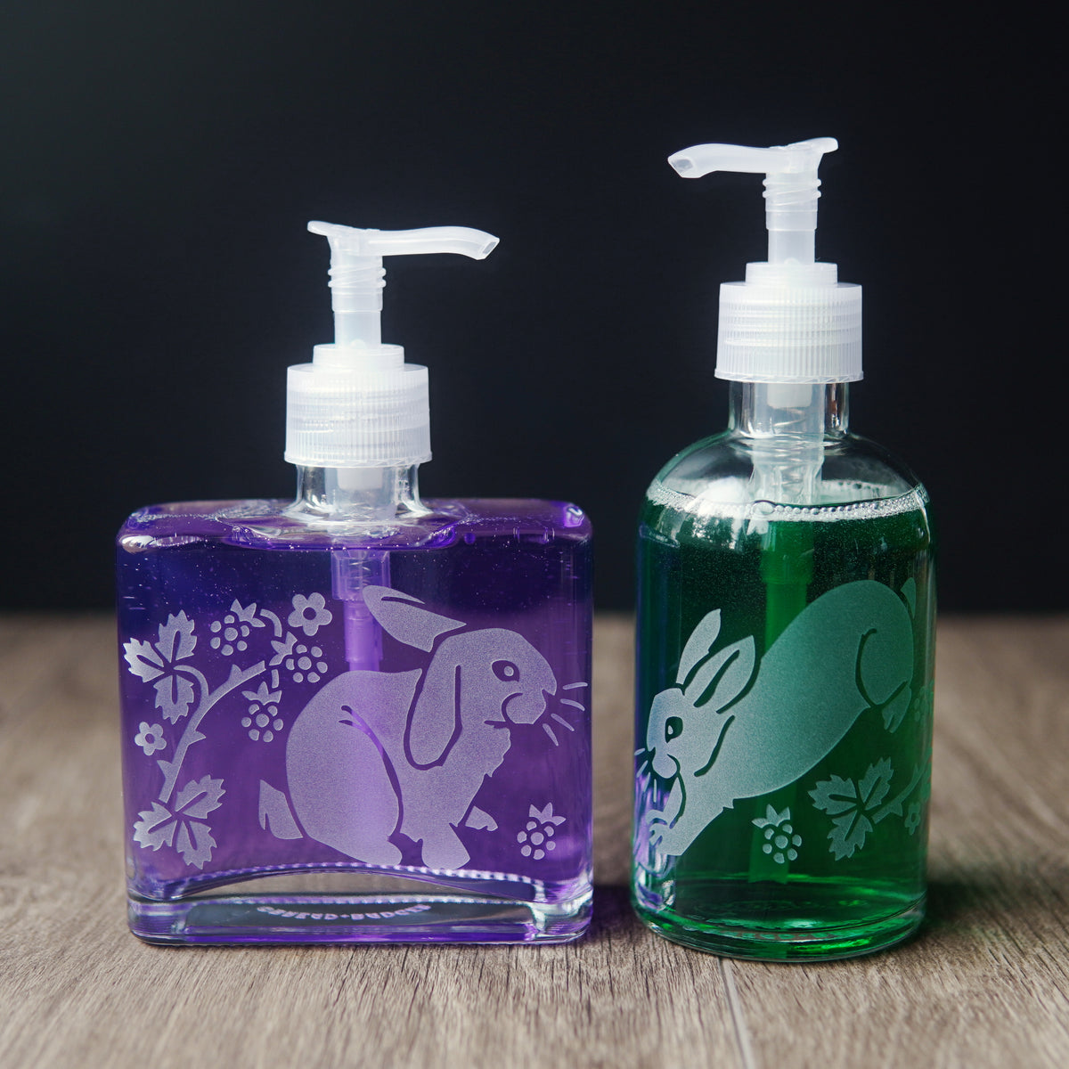 Rabbit Soap Dispenser - Recycled Glass Pump Bottle – Bread and Badger