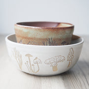 Mushroom Bowl, Farmhouse Style Handmade Pottery