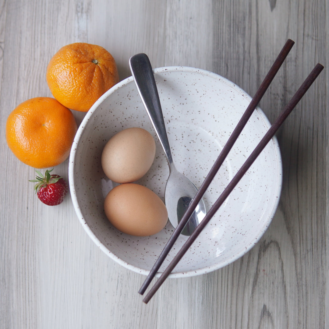 Salmon Ramen Bowl, Introvert Collection Handmade Pottery