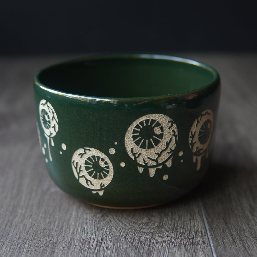 Eyeballs Bowl, Handmade Pottery
