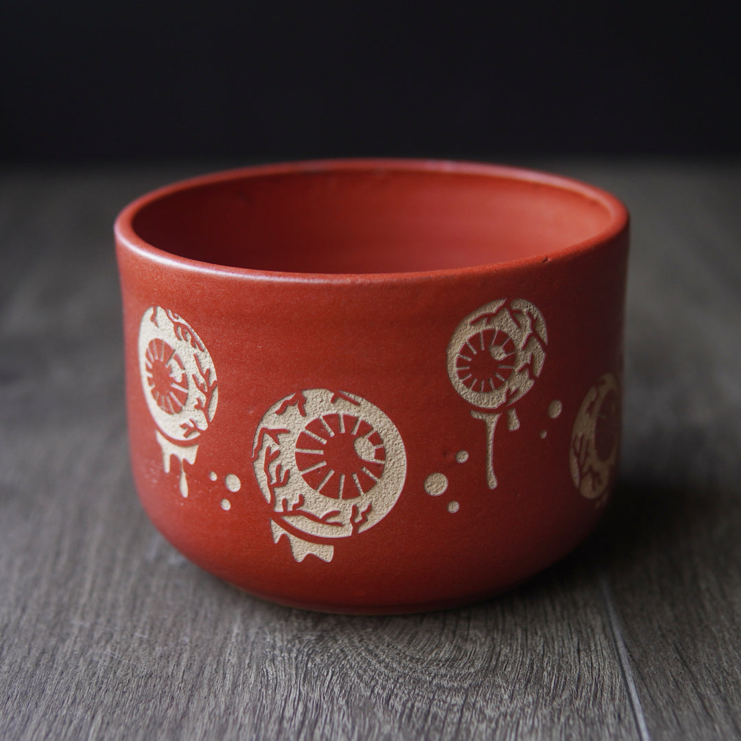 Eyeballs Bowl, Handmade Pottery