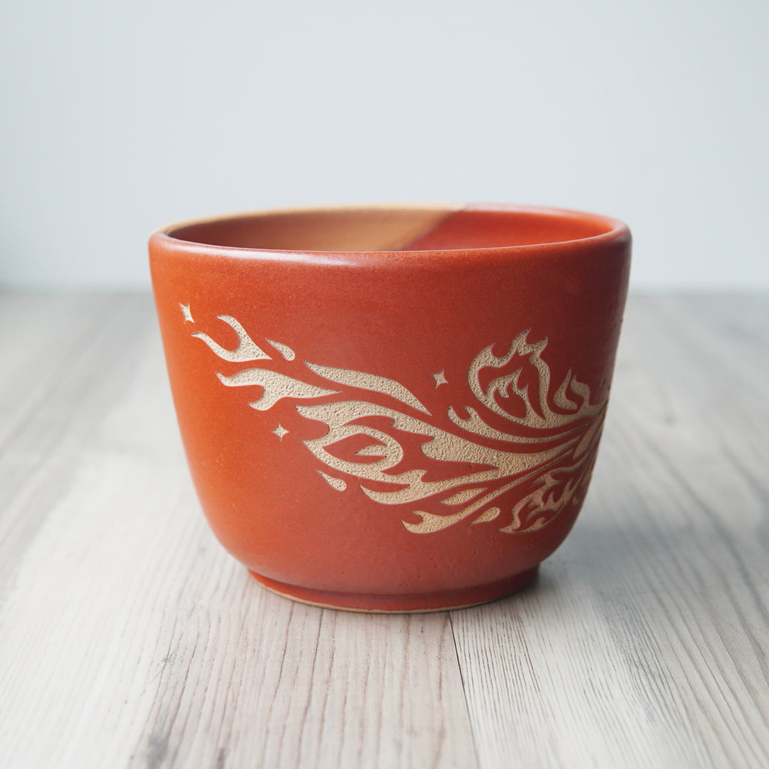 Phoenix Bird Bowl, Farmhouse Style Handmade Pottery