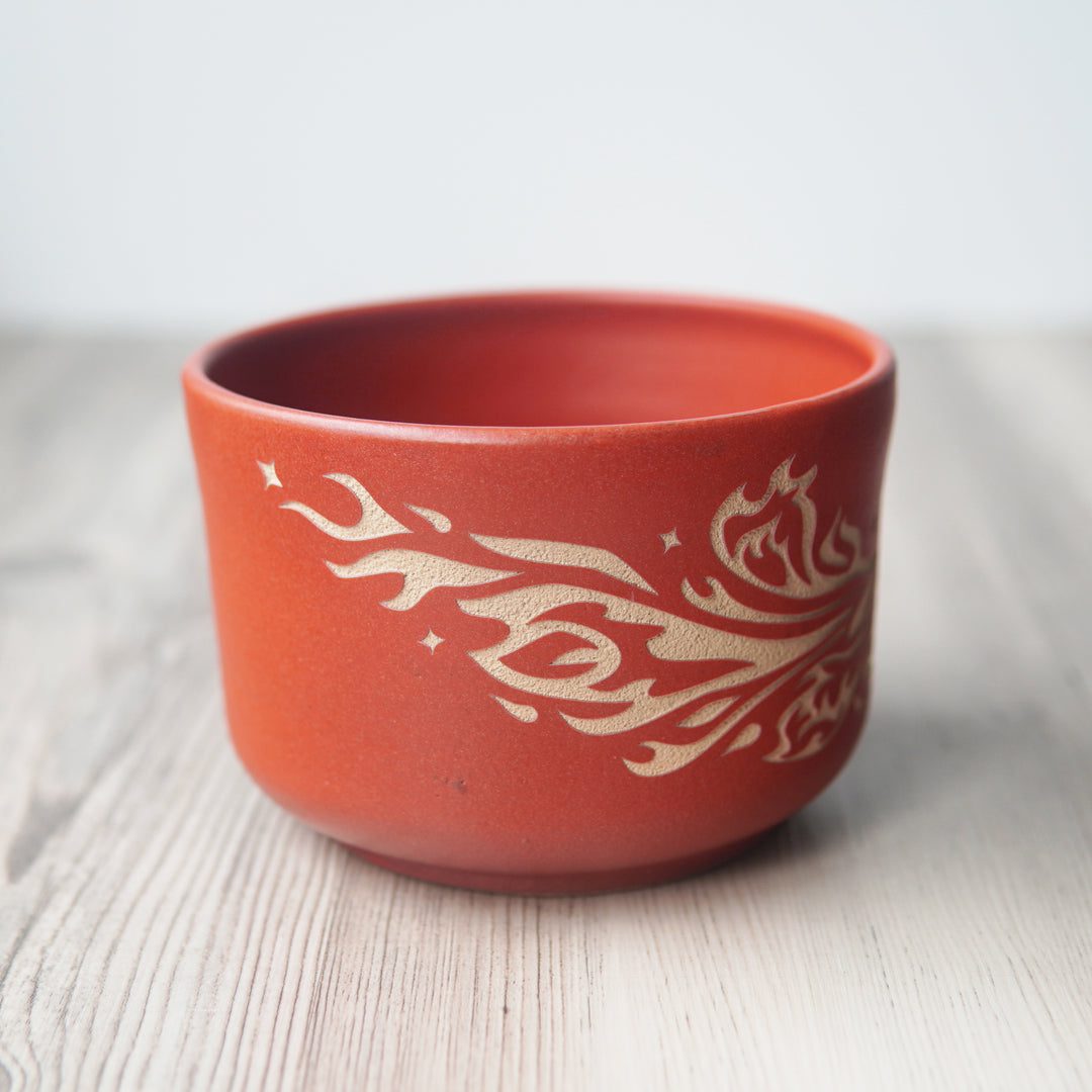 Phoenix Bird Bowl, Farmhouse Style Handmade Pottery