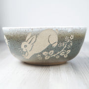 Rabbit Ramen Bowl, Introvert Collection Handmade Pottery