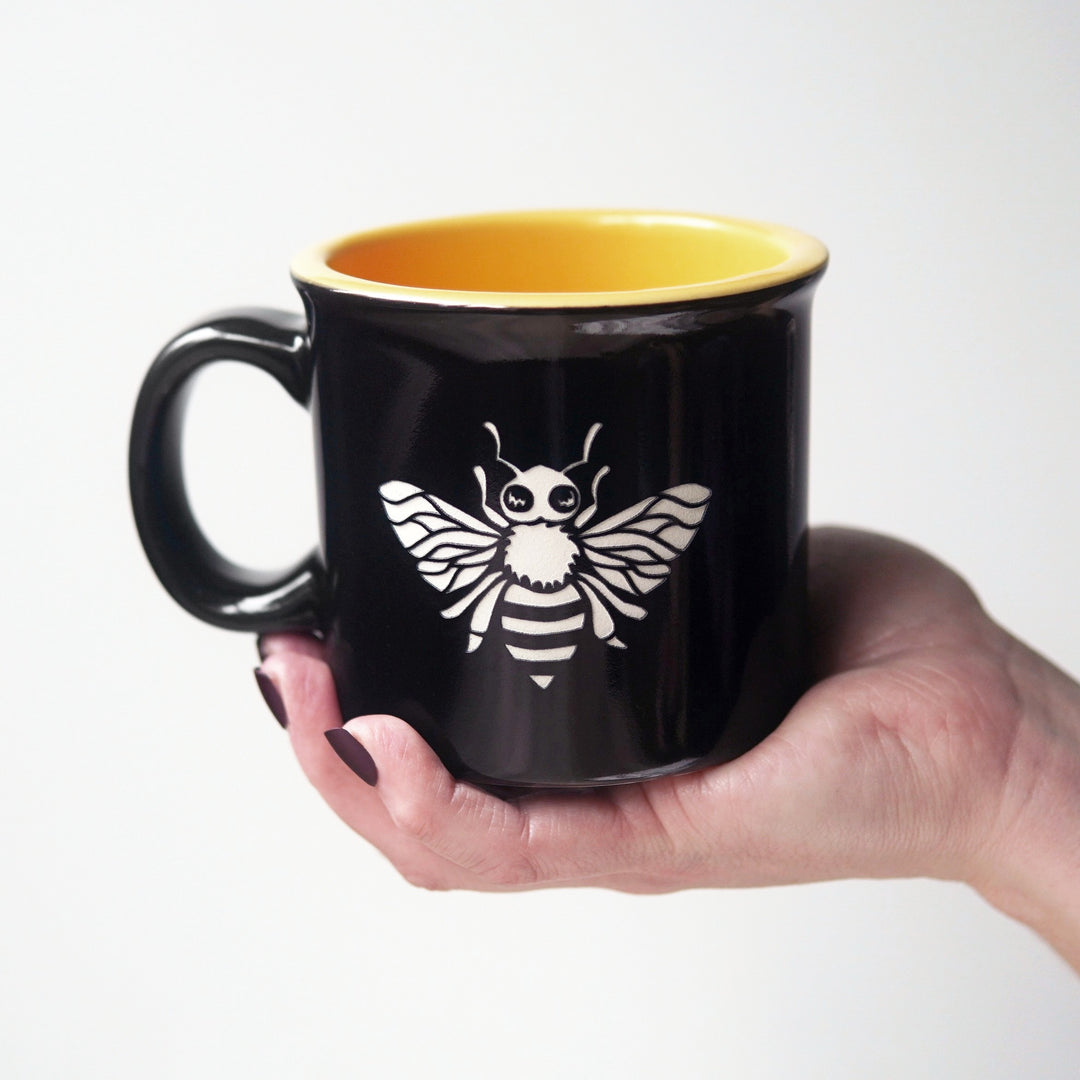 Bee Camp Mug - made in USA ceramic
