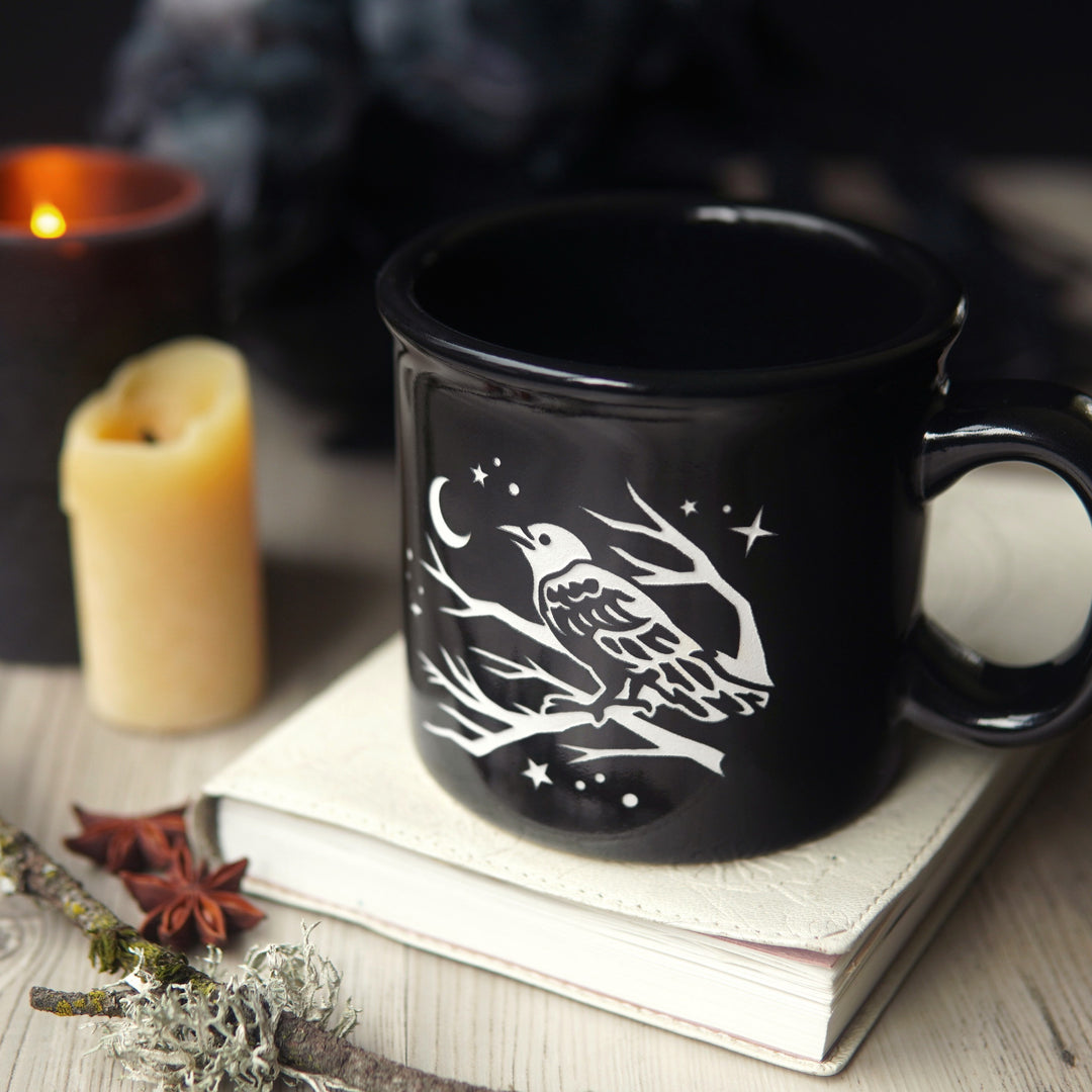 Crow Camp Mug - made in USA ceramic