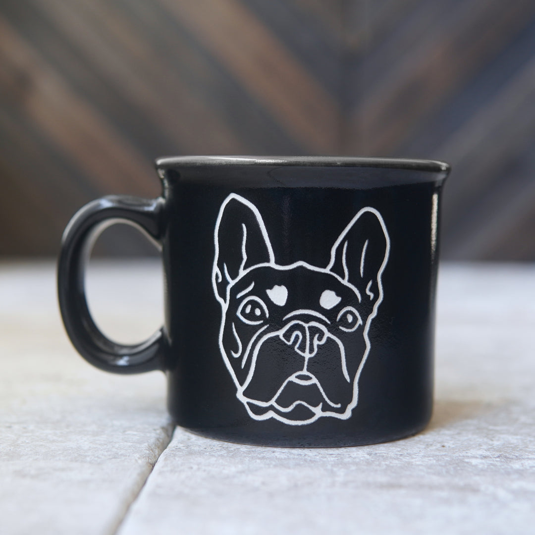 French Bulldog Camp Mug - made in USA ceramic