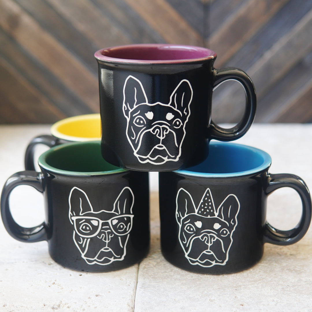 French Bulldog Camp Mug - made in USA ceramic