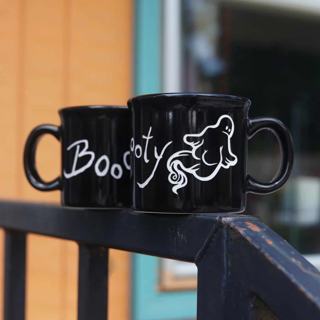Ghost Booty Camp Mug - spooky Halloween butt-lover