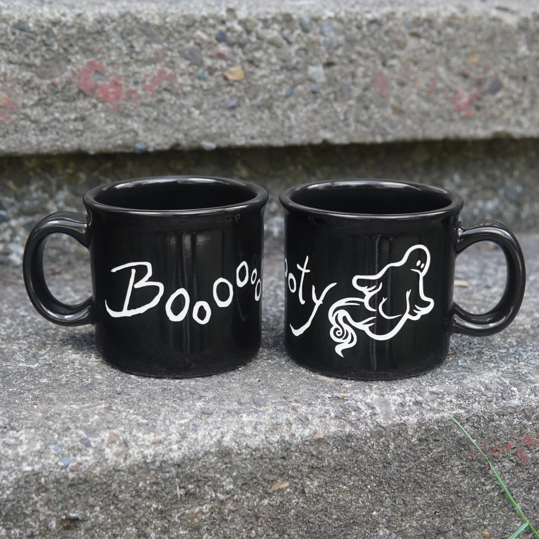 Ghost Booty Camp Mug - spooky Halloween butt-lover