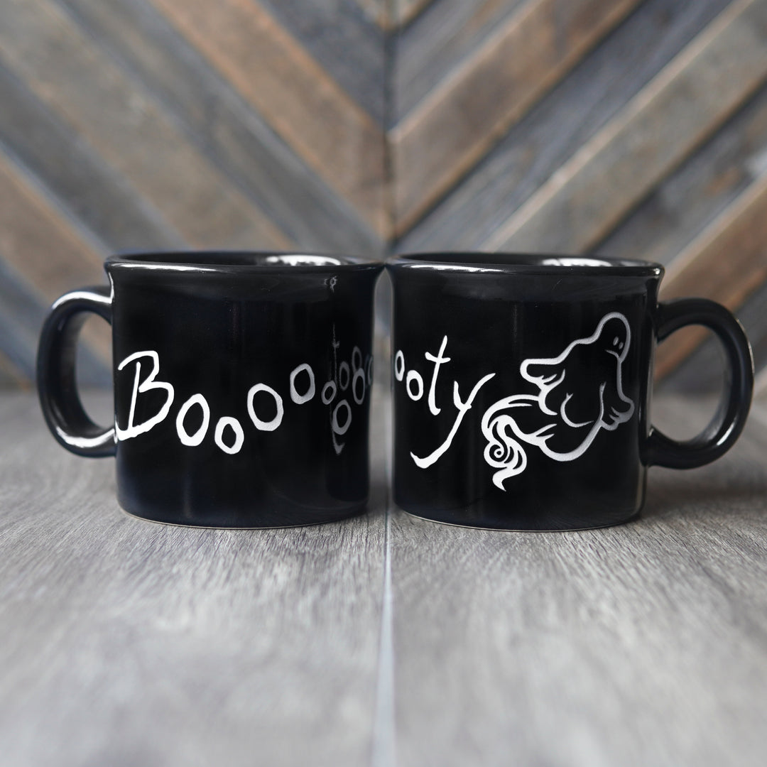 Ghost Booty Camp Mug - spooky Halloween butt-lover