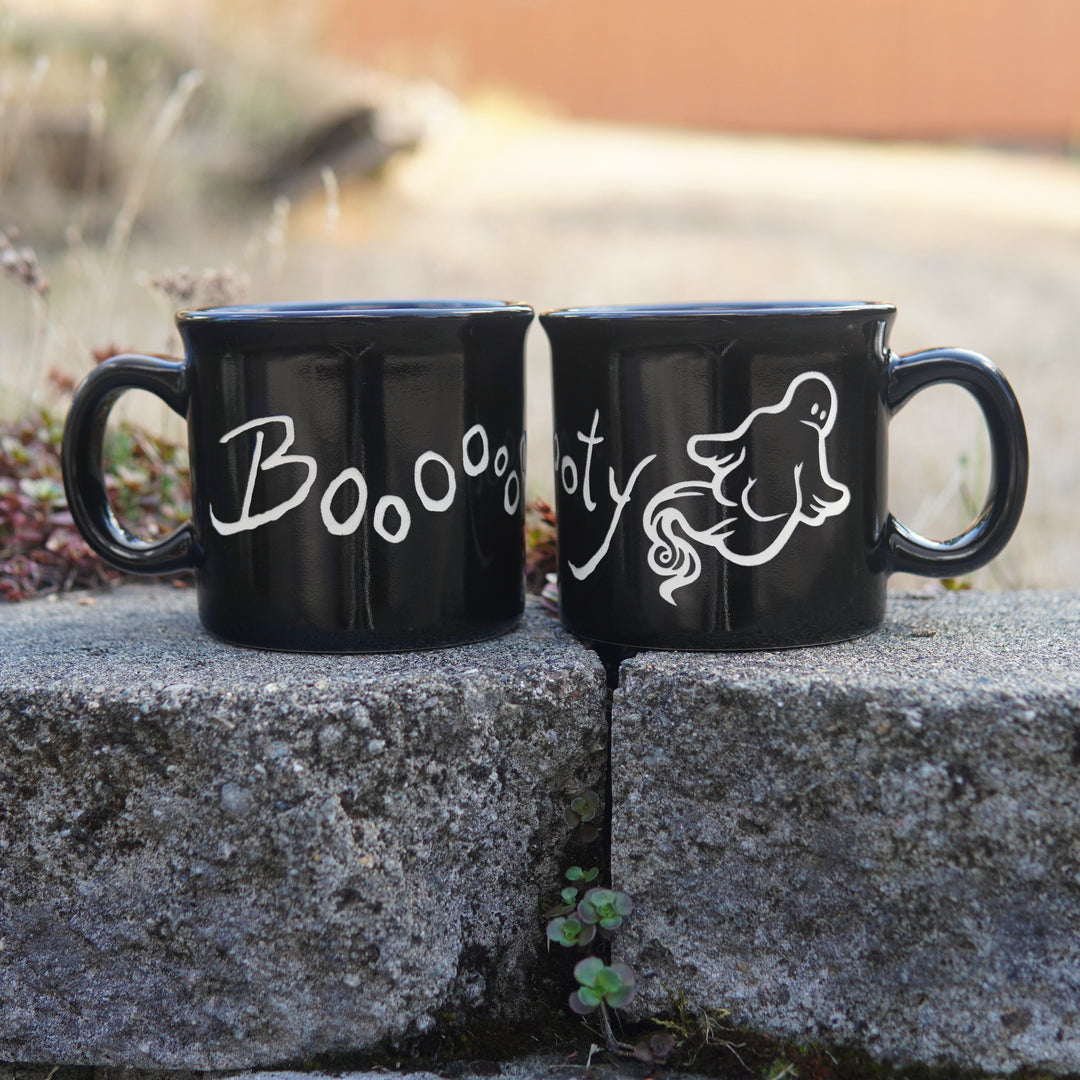 Ghost Booty Camp Mug - spooky Halloween butt-lover