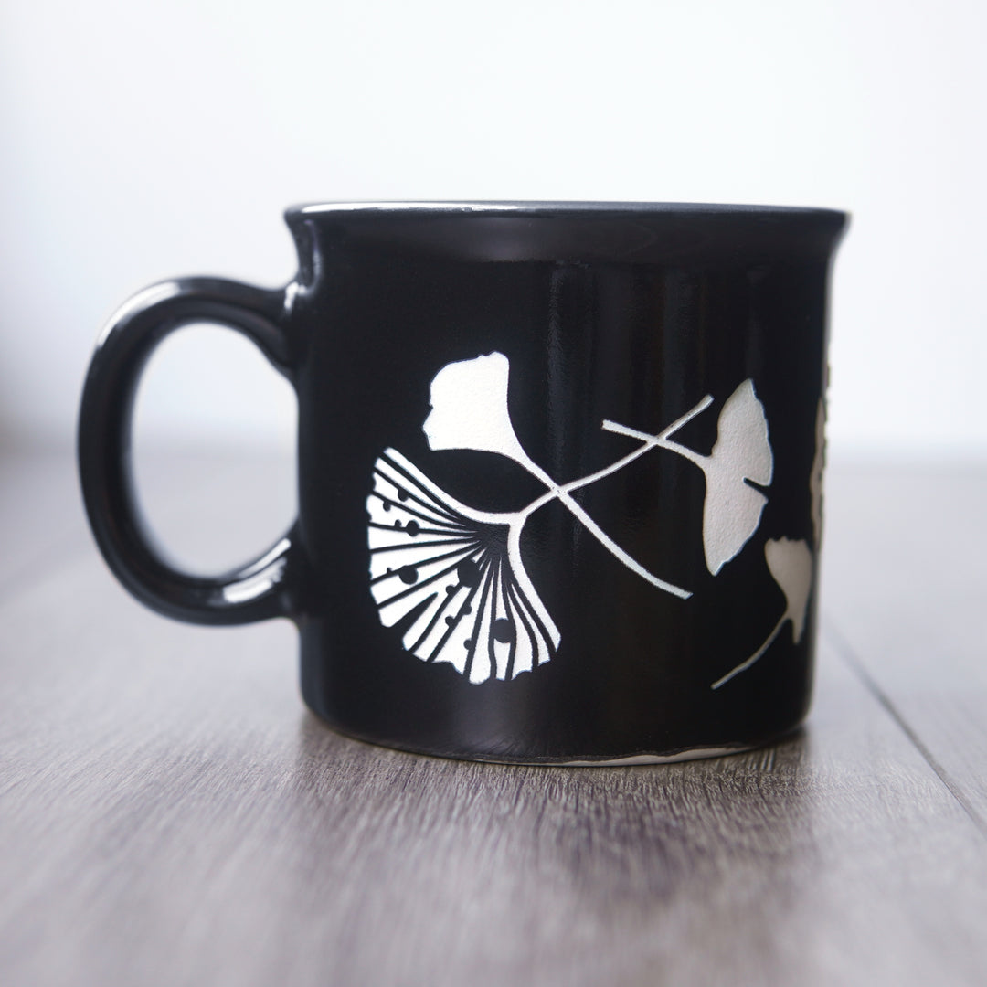 Ginkgo Leaves Camp Mug - Dishwasher-Safe, Microwave-Safe