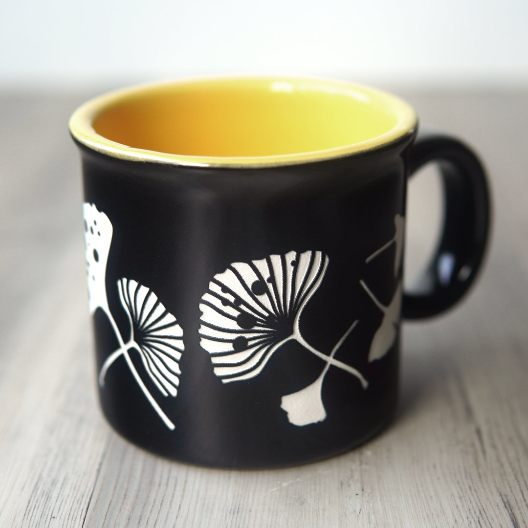 Ginkgo Leaves Camp Mug - Dishwasher-Safe, Microwave-Safe