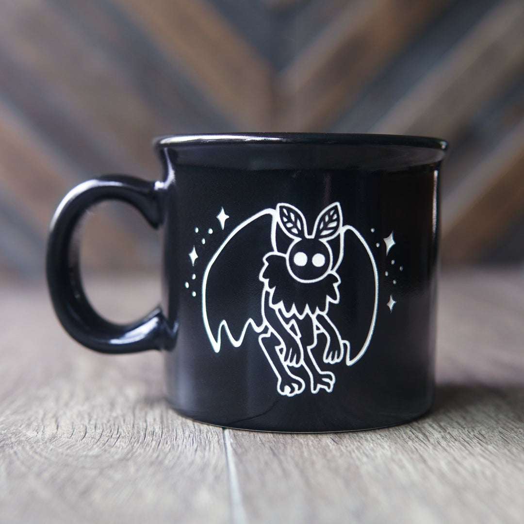 Mothman Camp Mug - spooky cryptid cup made in USA