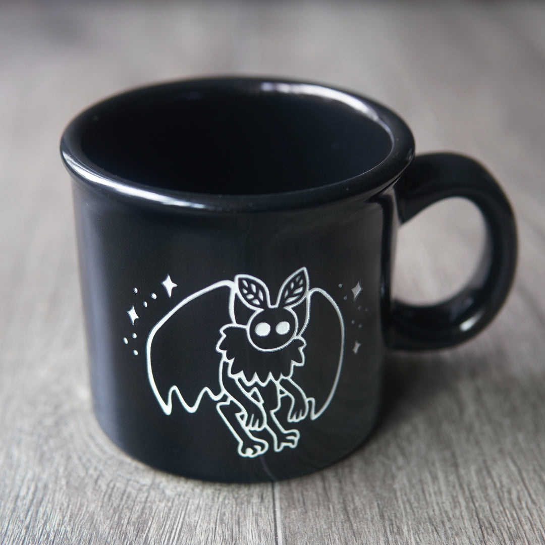 Mothman Camp Mug - spooky cryptid cup made in USA